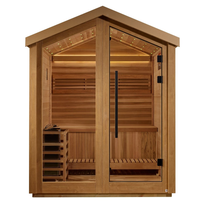 Golden Designs Savonlinna 3 Person Traditional Outdoor Cabin Sauna GDI-8503-01