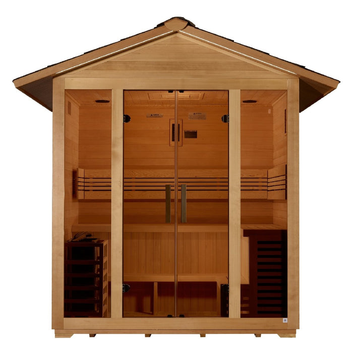 Golden Designs "Vorarlberg" 5 Person Traditional Outdoor Cabin Sauna GDI-8105-01