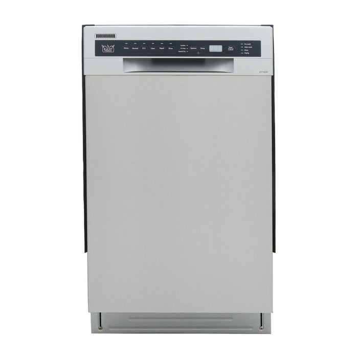 Kucht 18-Inch Front Control Dishwasher in Stainless Steel with Stainless Steel Tub and Multiple Filter System (K7740D)