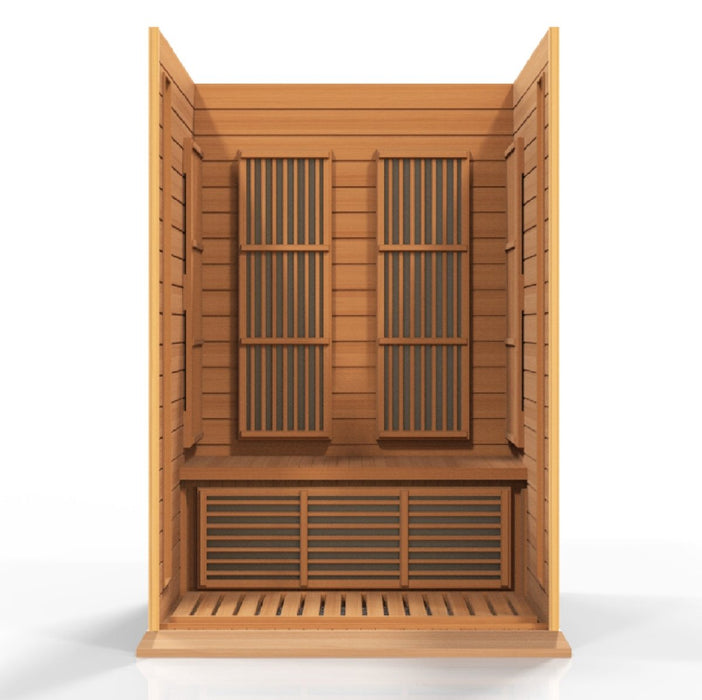 Maxxus 2 Person Low EMF FAR Infrared Dry Sauna in Canadian Red Cedar MX-K206-01 CED
