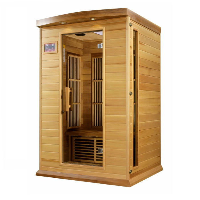 Maxxus 2 Person Low EMF FAR Infrared Dry Sauna in Canadian Red Cedar MX-K206-01 CED