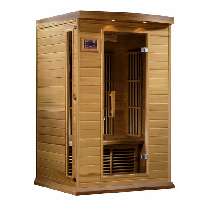 Maxxus 2 Person Low EMF FAR Infrared Dry Sauna in Canadian Red Cedar MX-K206-01 CED