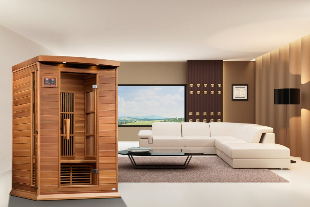 Maxxus 2 Person Low EMF FAR Infrared Dry Sauna in Canadian Red Cedar MX-K206-01 CED