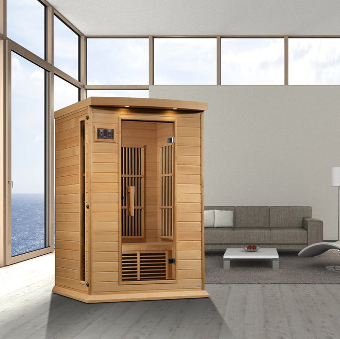 Maxxus 2 Person Near Zero EMF FAR Infrared Sauna in Canadian Hemlock MX-K206-01-ZF