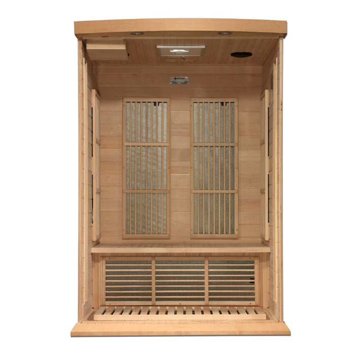 Maxxus 2 Person Near Zero EMF FAR Infrared Sauna in Canadian Hemlock MX-K206-01-ZF
