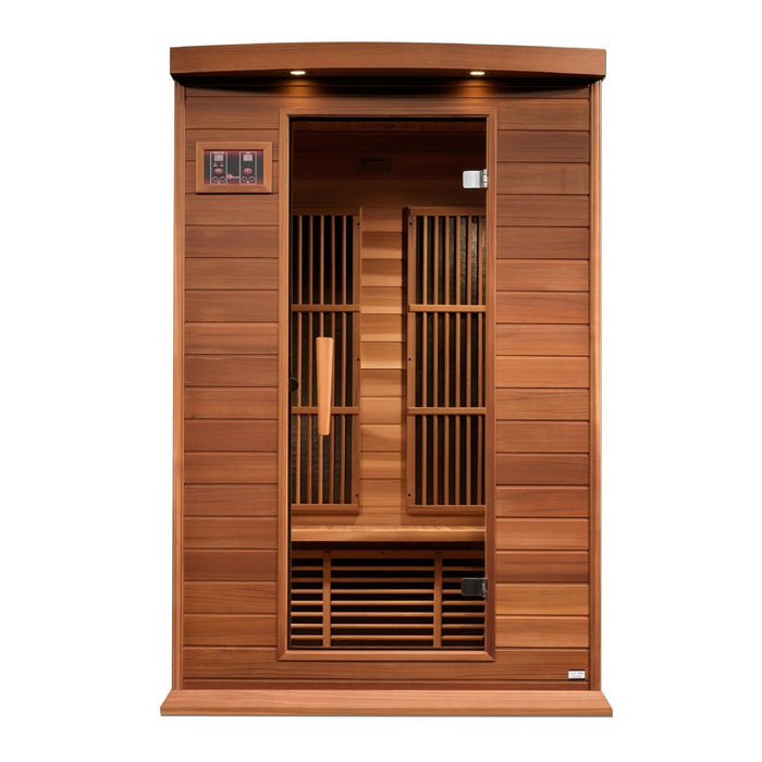 Maxxus 2 Person Near Zero EMF FAR Infrared Sauna in Canadian Red Cedar MX-K206-01-ZF CED