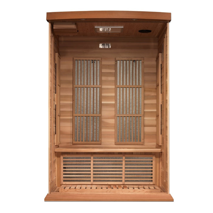 Maxxus 2 Person Near Zero EMF FAR Infrared Sauna in Canadian Red Cedar MX-K206-01-ZF CED