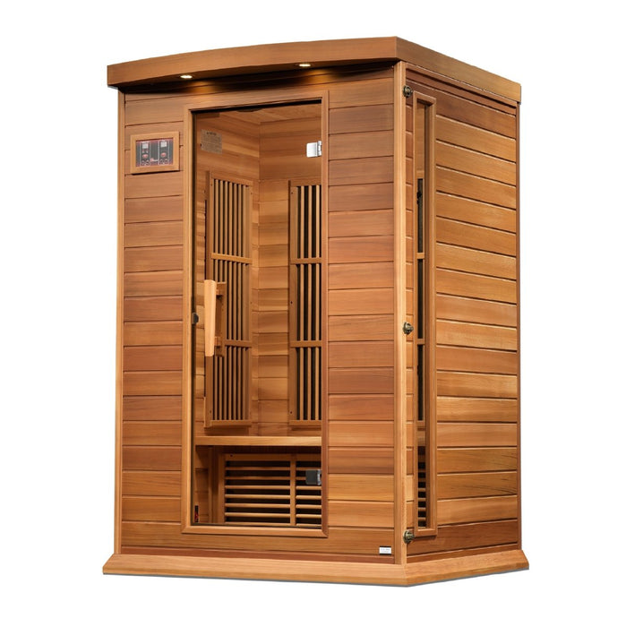 Maxxus 2 Person Near Zero EMF FAR Infrared Sauna in Canadian Red Cedar MX-K206-01-ZF CED