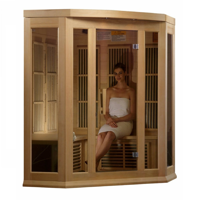 Maxxus 3 Person Corner FAR Infrared Dry Sauna MX-K356-01