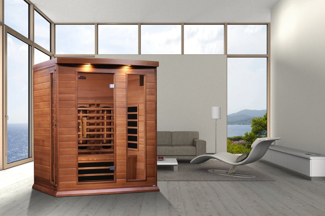 Maxxus 3 Person Full Spectrum Near Zero EMF FAR Cedar Infrared Dry Sauna MX-M306-01-FS CED