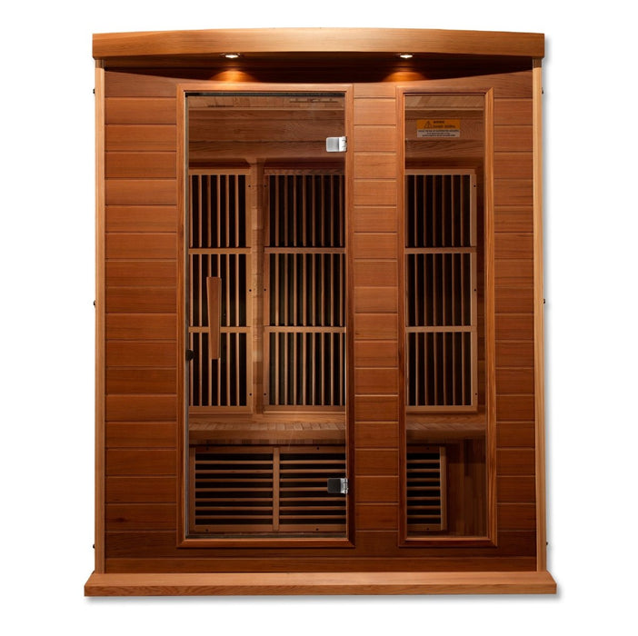 Maxxus 3 Person Low EMF FAR Infrared Dry Sauna in Canadian Red Cedar MX-K306-01 CED