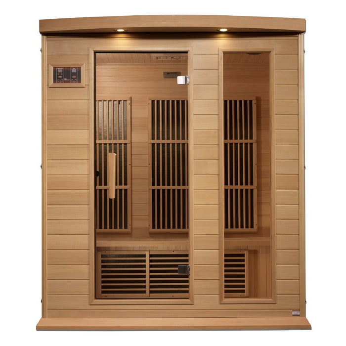 Maxxus 3 Person Near Zero EMF FAR Infrared Sauna in Canadian Hemlock MX-K306-01-ZF