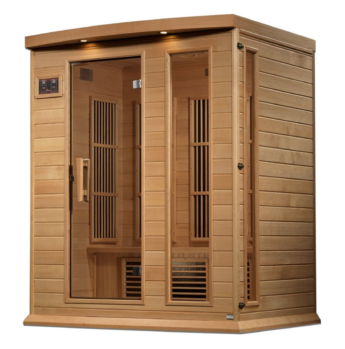 Maxxus 3 Person Near Zero EMF FAR Infrared Sauna in Canadian Hemlock MX-K306-01-ZF