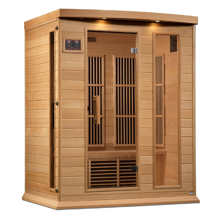 Maxxus 3 Person Near Zero EMF FAR Infrared Sauna in Canadian Hemlock MX-K306-01-ZF