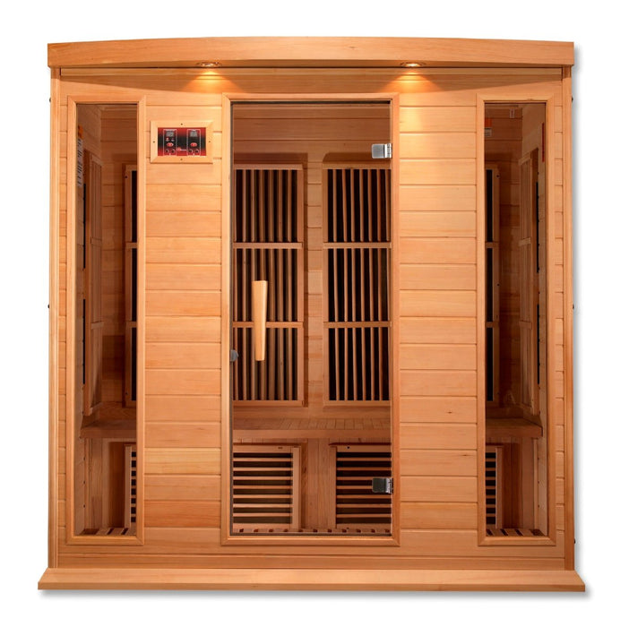 Maxxus 4 Person Low EMF FAR Infrared Dry Sauna in Canadian Hemlock MX-K406-01