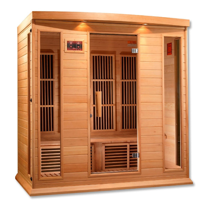 Maxxus 4 Person Low EMF FAR Infrared Dry Sauna in Canadian Hemlock MX-K406-01