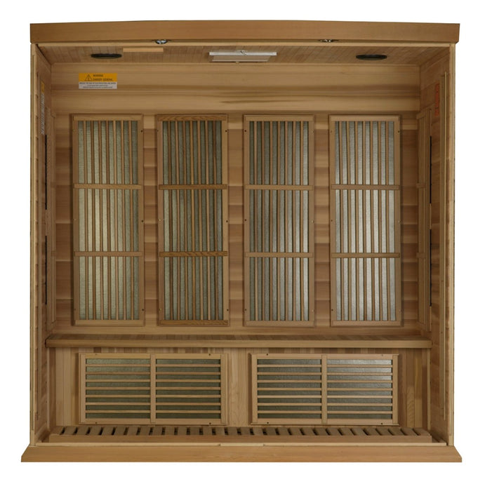 Maxxus 4 Person Low EMF FAR Infrared Sauna in Canadian Red Cedar MX-K406-01 CED