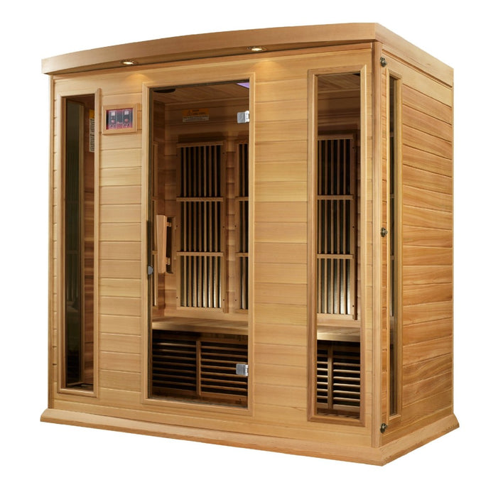 Maxxus 4 Person Low EMF FAR Infrared Sauna in Canadian Red Cedar MX-K406-01 CED