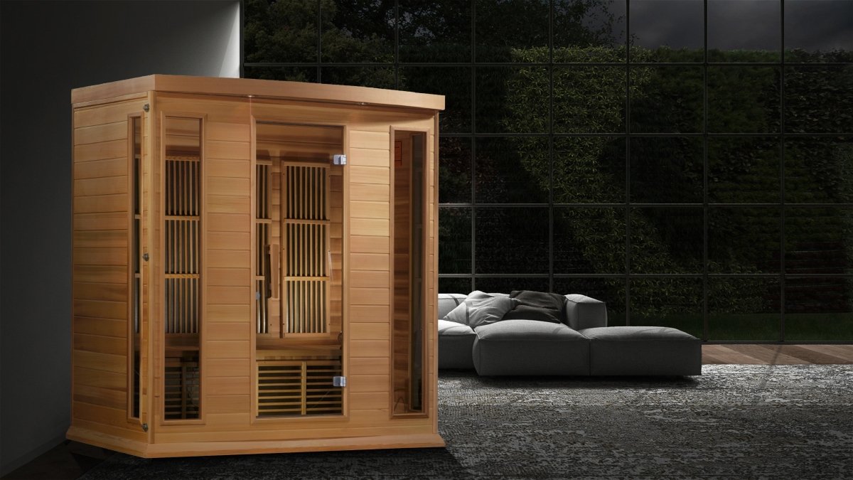 Maxxus 4 Person Low EMF FAR Infrared Sauna in Canadian Red Cedar MX-K406-01 CED