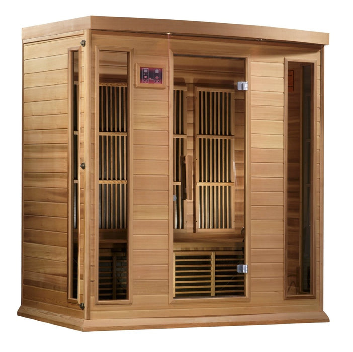 Maxxus 4 Person Low EMF FAR Infrared Sauna in Canadian Red Cedar MX-K406-01 CED