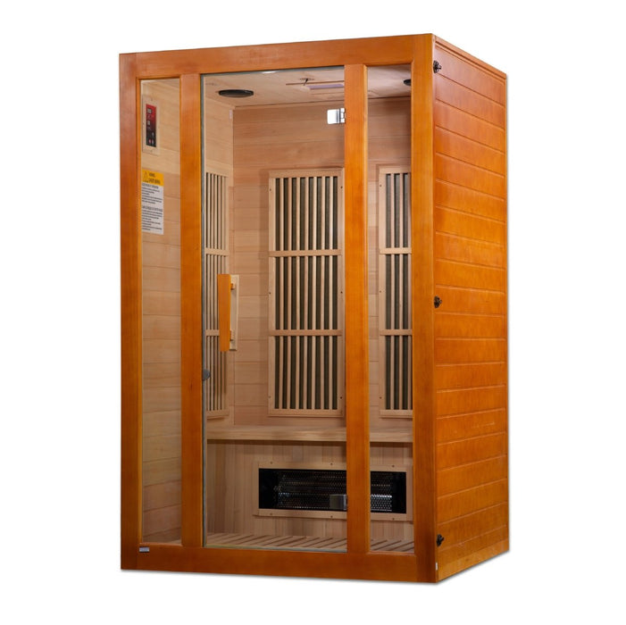 Maxxus "Aspen" 2 Person Low EMF FAR Infrared Dry Sauna in Canadian Hemlock MX-J206-02S