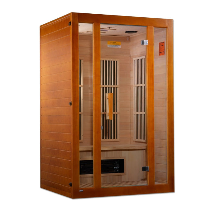 Maxxus "Aspen" 2 Person Low EMF FAR Infrared Dry Sauna in Canadian Hemlock MX-J206-02S