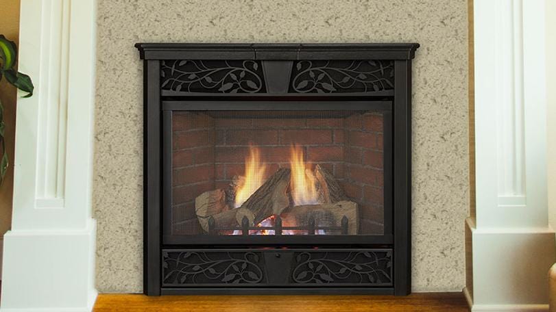 Monessen Hearth - 32" Vent Free Fireplace System Millivolt Control 28,000/27,000 BTU N.G/L.P., traditional style - VFC32LNV
