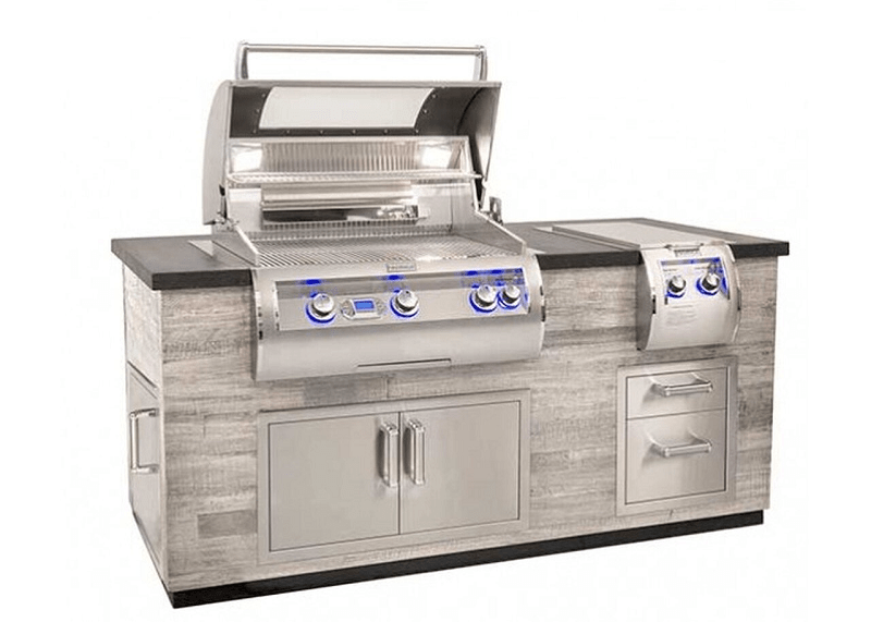 Fire Magic Grills ID660-FOD-77BA 77 / ID660-SPD-77BA Inch Reclaimed Wood Island System, French Barrel Oak / Silver Pine