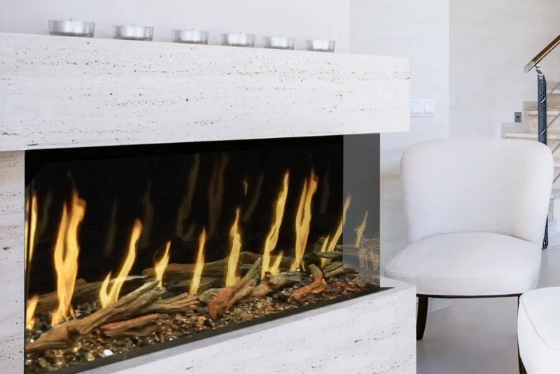 Modern Flames Orion 60" Multi Heliovison Virtual Electric Fireplace