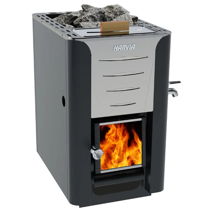 Harvia Pro 20 ES Wood-Burning Sauna Stove w/ Water Tank WK200ES