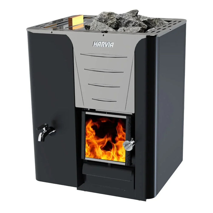 Harvia Pro 20 LS Wood-Burning Sauna Stove w/ Water Tank WK200LS