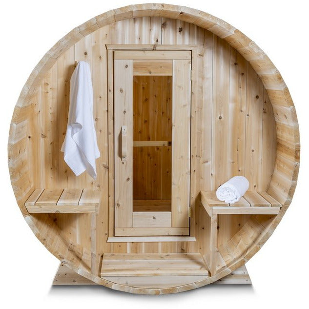 Dundalk Tranquility Barrel Sauna 6'6" x 9'10"