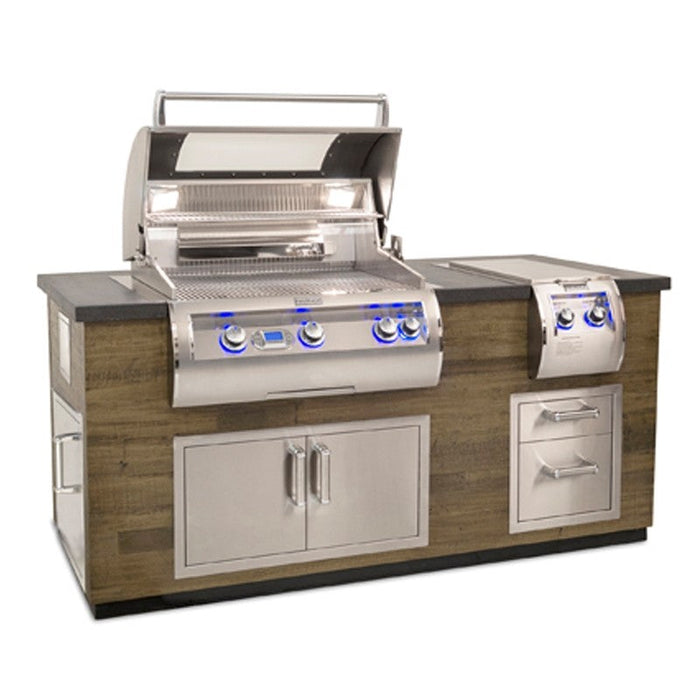 Fire Magic Grills ID660-FOD-77BA 77 / ID660-SPD-77BA Inch Reclaimed Wood Island System, French Barrel Oak / Silver Pine