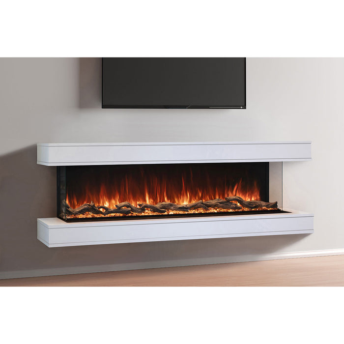 Modern Flames Wall Mounted Floating Mantel Set for Landscape Pro Multi Electric Fireplace