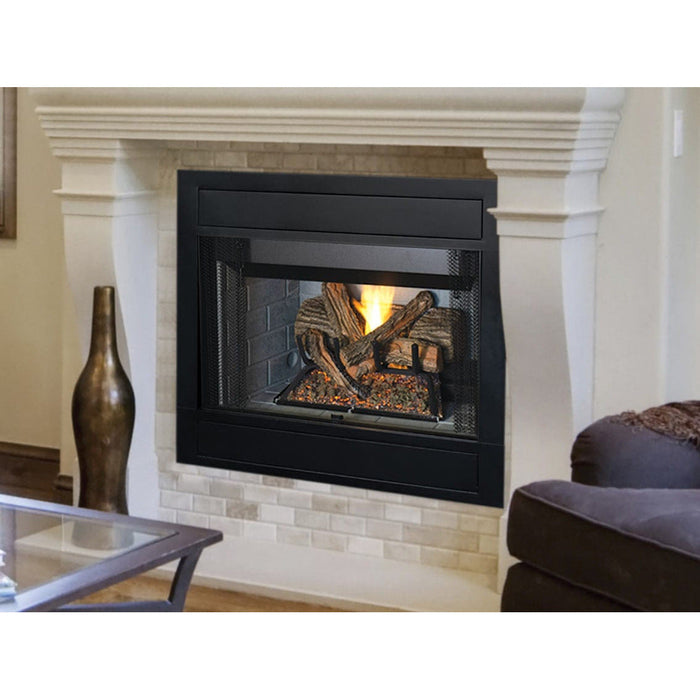 Superior 36" BRT4336 White Stacked Refractory Panels B-Vent Gas Fireplace