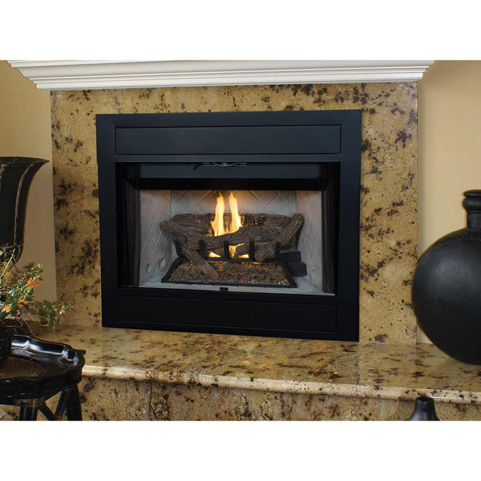 Superior 42" BRT4342 White Stacked Refractory Panels B-Vent Gas Fireplace