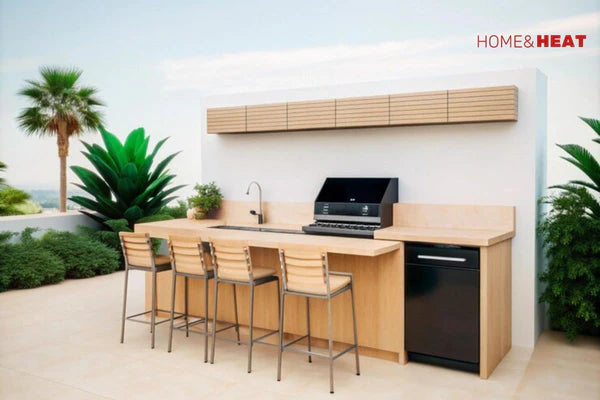Cooking at Outdoor kitchen appliances