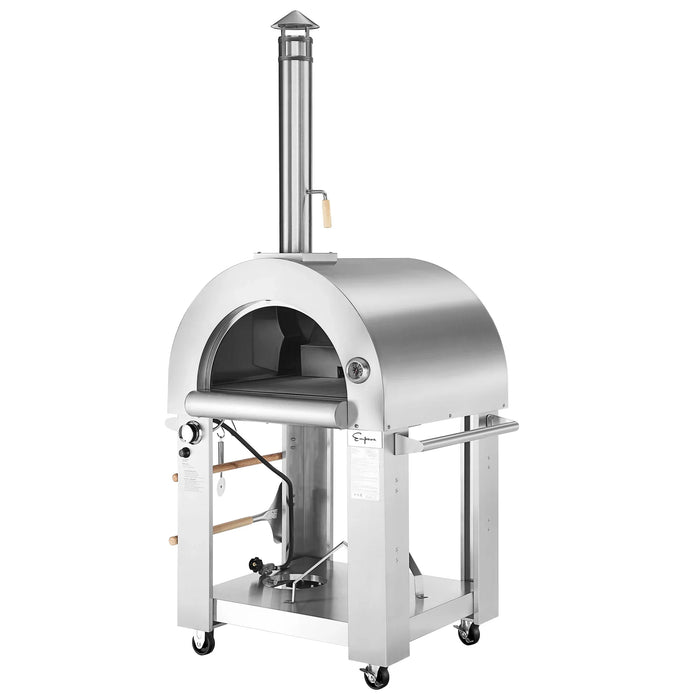 Empava Outdoor Wood Fired and Gas Pizza Oven in Stainless Steel (EMPV-PG03)