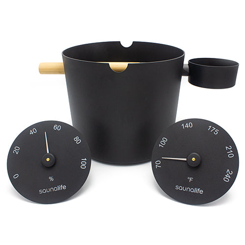 SaunaLife Essentials Set 5 Sauna Bucket and Ladle