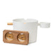 SaunaLife Essentials Set 7 Sauna Bucket and Ladle in White