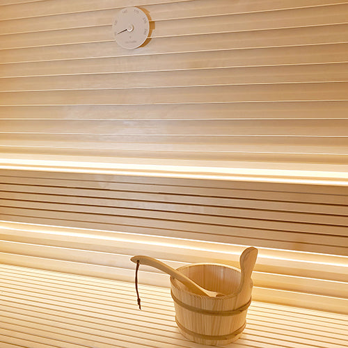 SaunaLife Essentials Set 4 Sauna Bucket and Ladle in White