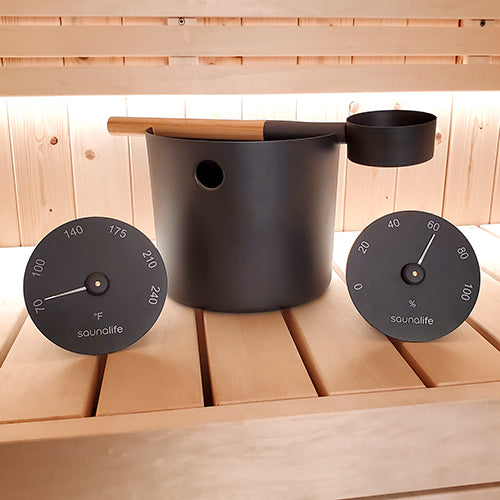 SaunaLife Essentials Set 5 Sauna Bucket and Ladle