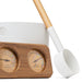 SaunaLife Essentials Set 7 Sauna Bucket and Ladle in White