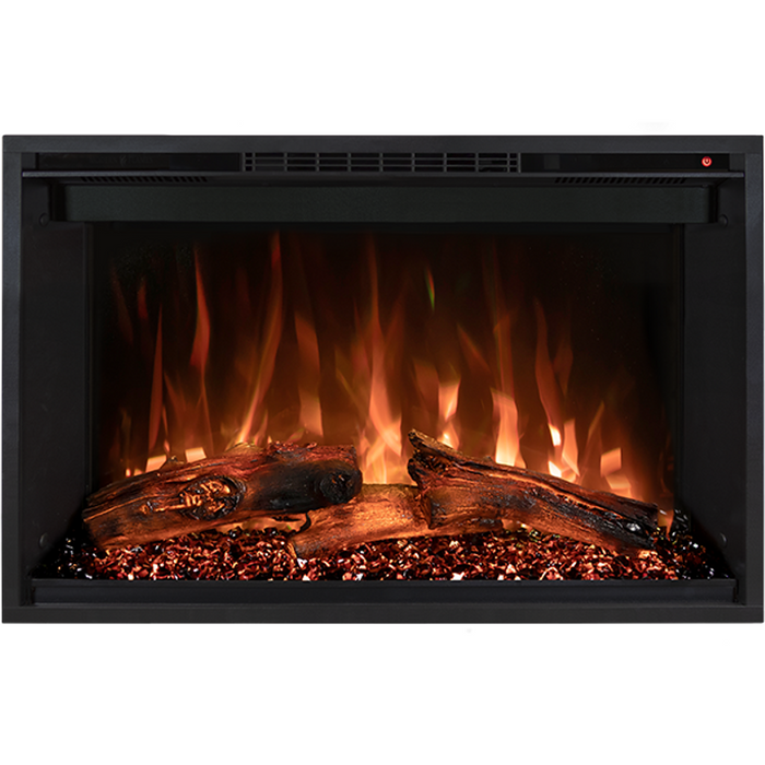 Stylish modern fireplace tool set with sleek handles.