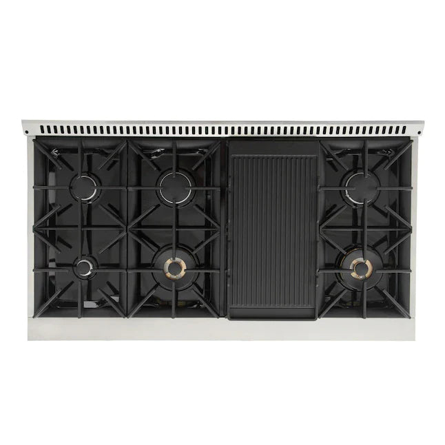 Kucht Signature 48" Pro-Style Dual Fuel Range in Black Oven Door & Gold (KDF482-K-GOLD)