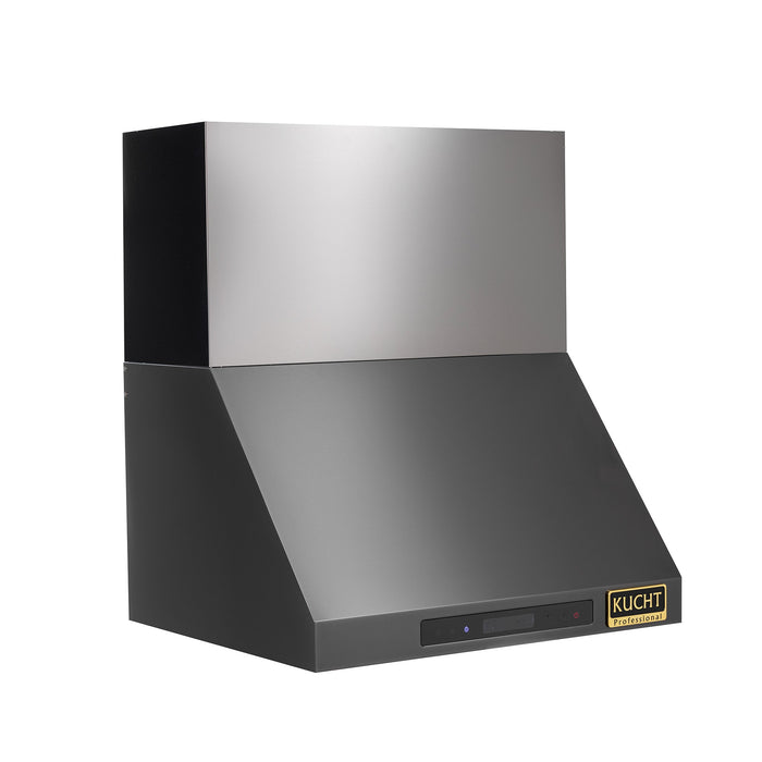 Kucht Professional 30-Inch 900 CFM Wall Mount Range Hood in Dark Titanium Stainless Steel (KRH303A-C)