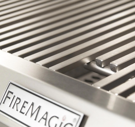 Fire Magic Choice C430S 24-Inch Natural/Propane Gas Grill With Analog Thermometer On Patio Post - C430S-RT1N-P6/C430S-RT1P-P6
