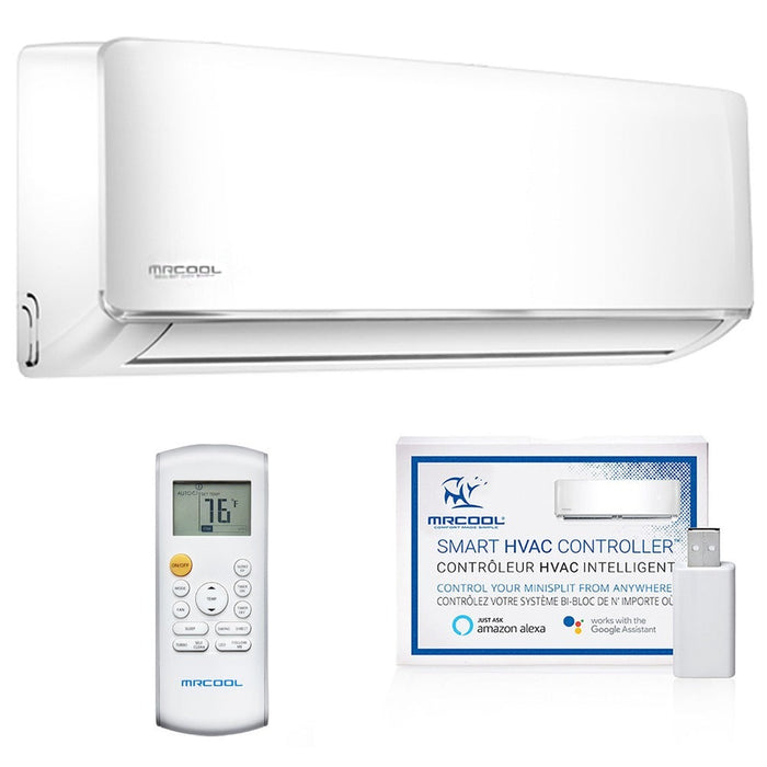 MRCOOL Energy Star 24K BTU, 2 Ton, 20 SEER,Heat Pump Condenser & Wall Mount Air Handler with Enhanced WiFi and 25 Ft. Lineset (DIY-24-HP-230B25)