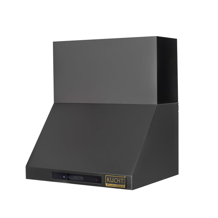 Kucht Professional 30-Inch 900 CFM Wall Mount Range Hood in Dark Titanium Stainless Steel (KRH303A-C)