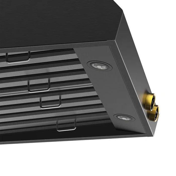 Kucht 30-Inch 900 CFM Ducted Under Cabinet Range Hood in Dark Titanium Stainless Steel with Gold Accents (KRHG300-GL)